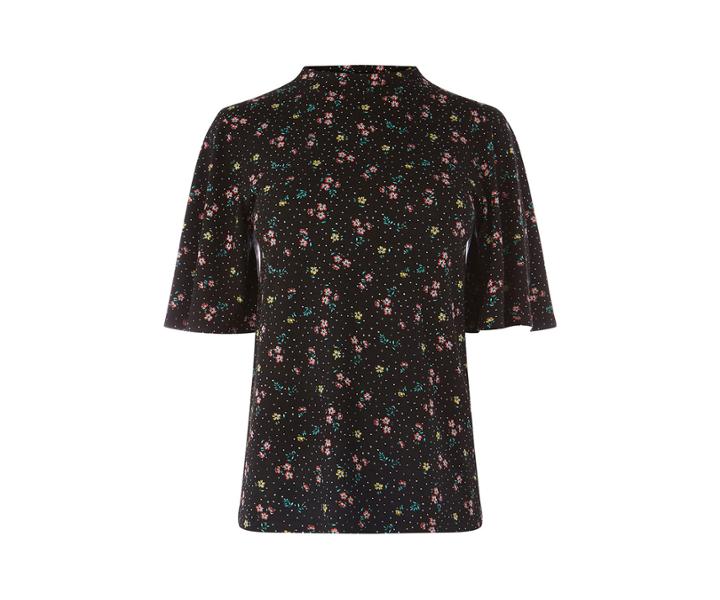 Oasis Ditsy Angel Sleeve Top
