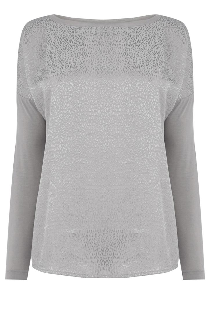Oasis Drop Sleeve Animal Jacquard Top