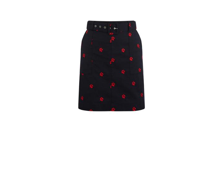 Oasis Embroidered Cherry Skirt