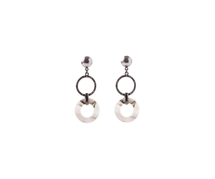 Oasis Resin Pearl Circle Earrings