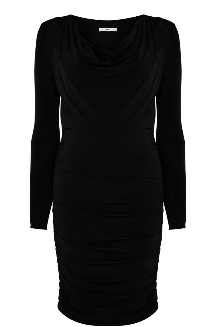 Oasis Slinky Cowl Neck Dress