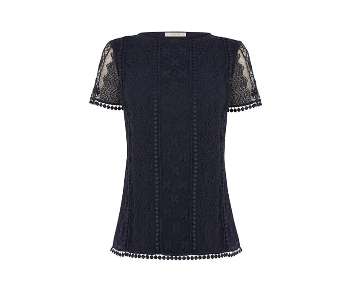 Oasis Pom Pom Lace Tee