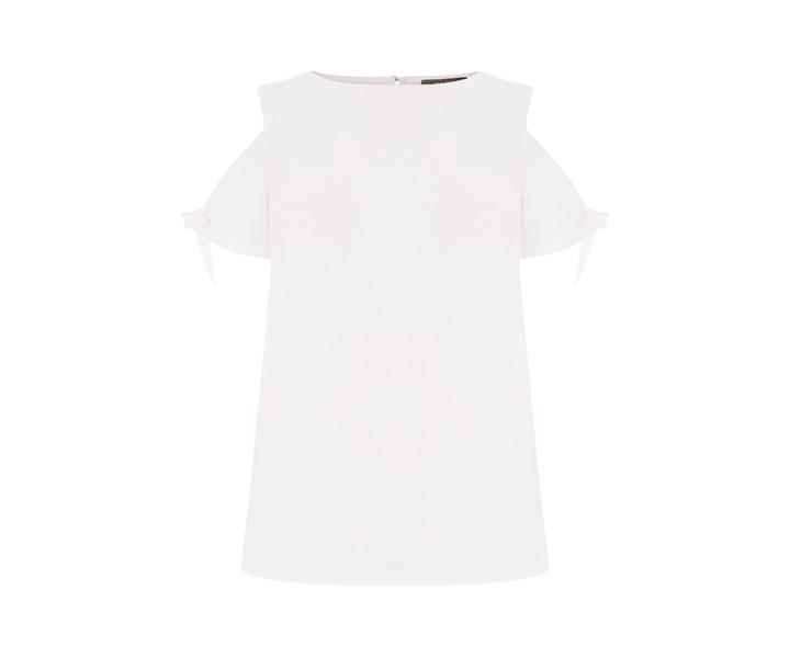 Oasis Cotton Cold Shoulder Top
