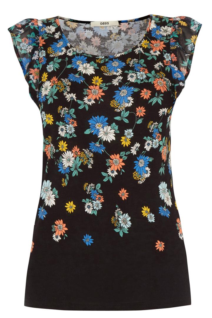 Oasis Scattered Edie Frill Tee