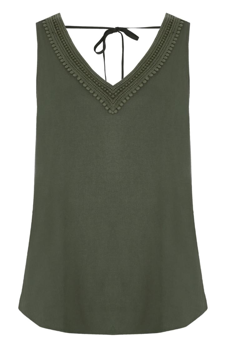 Oasis Bobble Trim Viscose Vest