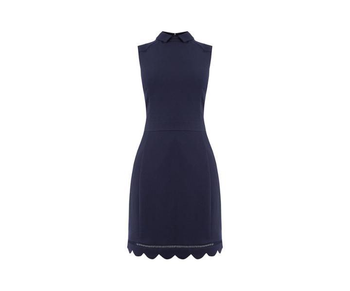 Oasis Scallop Detail Collar Dress