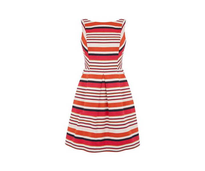 Oasis Stripe V Back Dress