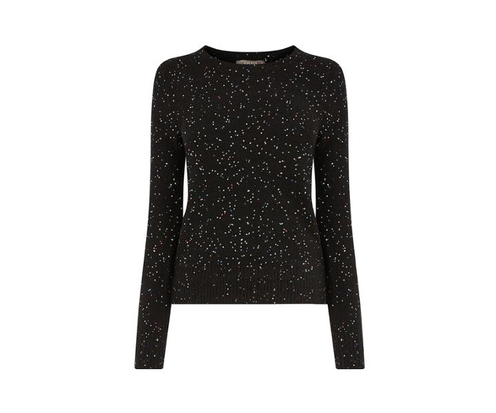 Oasis Ava Sequin Yarn Crew Top