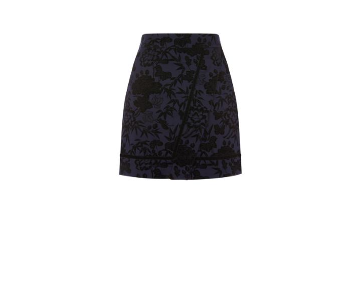 Oasis Flocked Mini Skirt