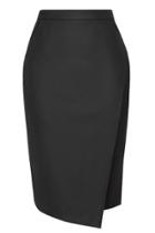 Oasis Faux Leather Wrap Skirt
