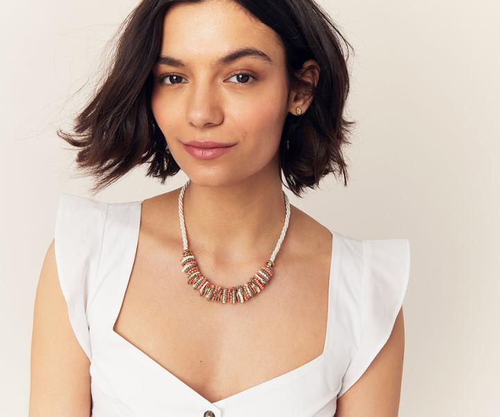 Oasis Heart T-bar Necklace