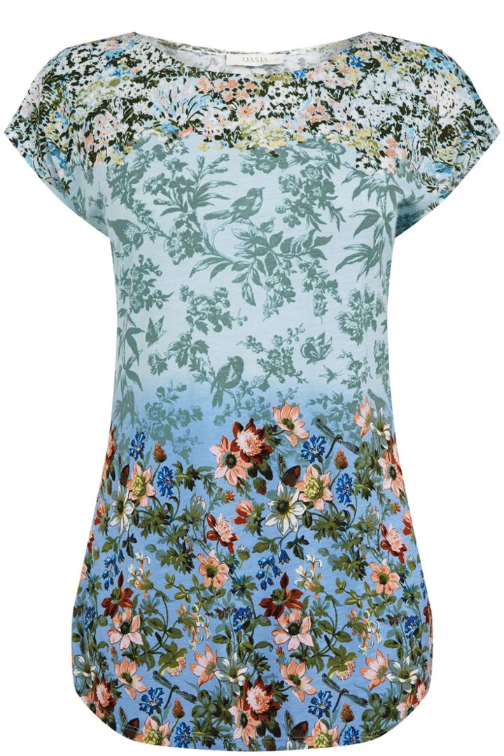 Oasis Ombre Floral Tee