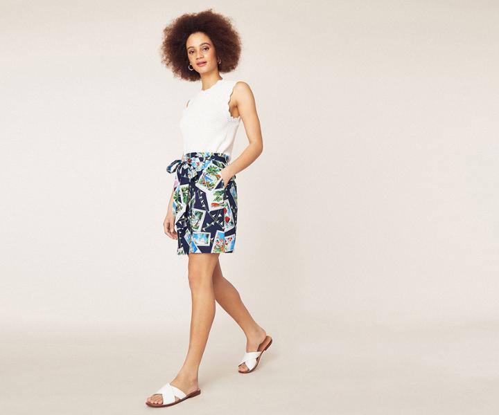 Oasis Printed Mini Skirt