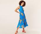 Oasis Floral Pleated Midi Dress