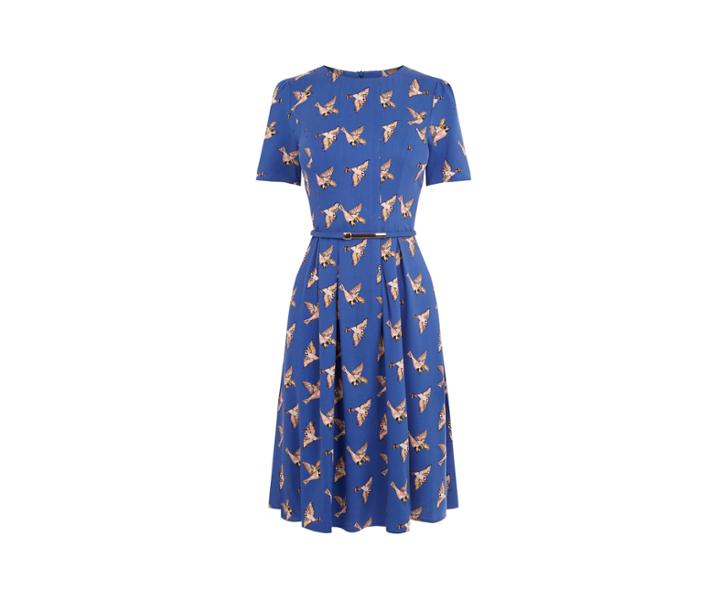 Oasis Long Bird Skater Dress