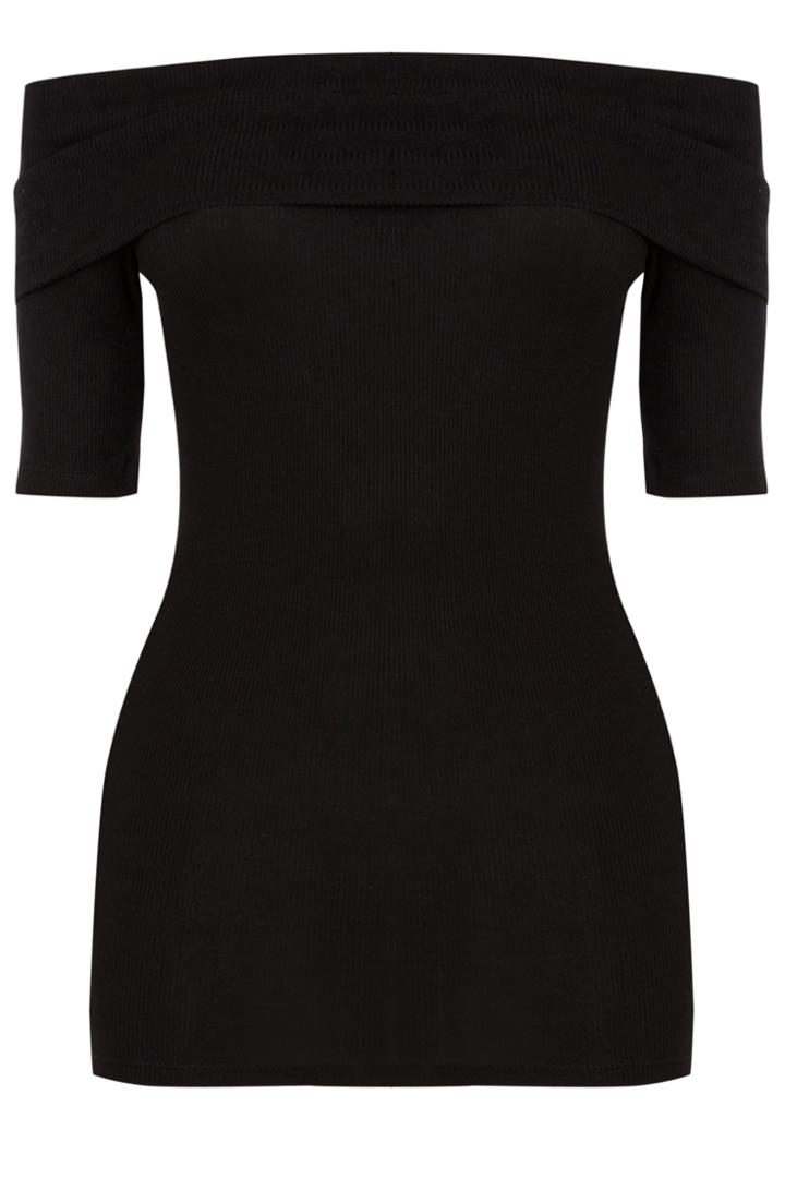 Oasis Bardot Rib Top