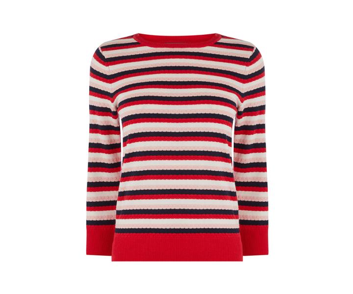 Oasis Textured Stripe Jumper