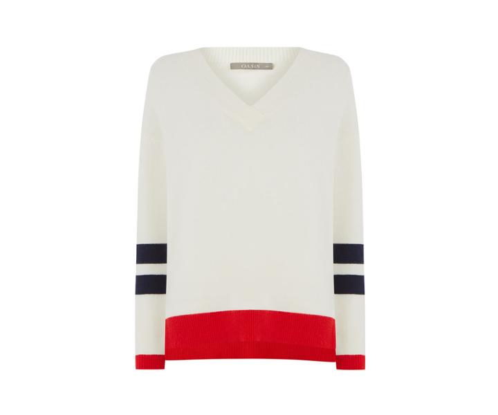 Oasis Melody Flash V Neck Jumper