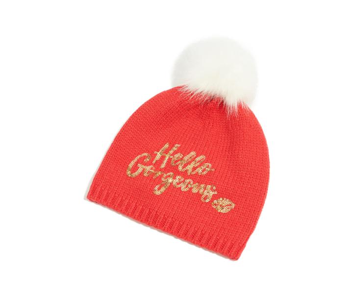 Oasis Sequin Slogan Beanie Hat