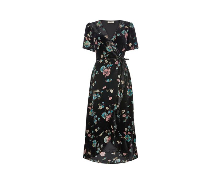 Oasis Velvet Rossetti Midi Dress