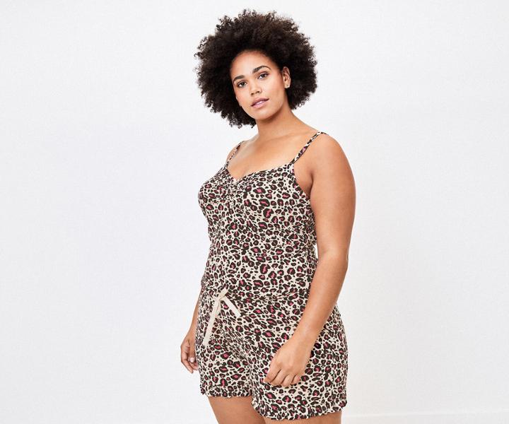 Oasis Curve Leopard Print Cami