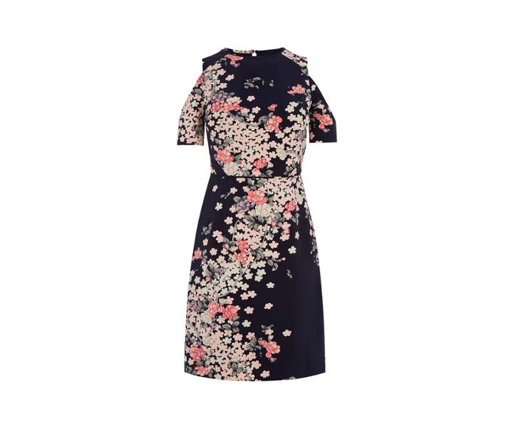 Oasis Long Cold Shoulder Dress