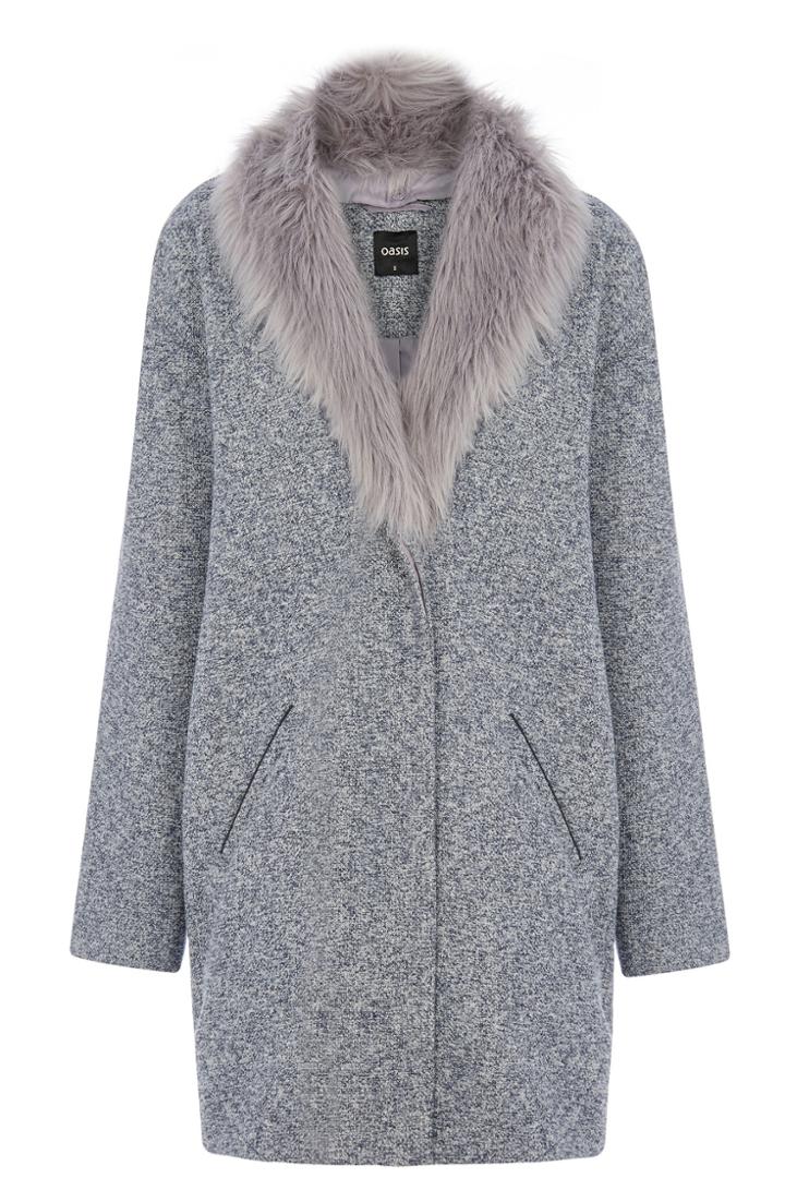 Oasis Tweed Cocoon Coat
