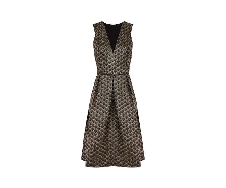 Oasis Long Deco Jacquard Skater Dres
