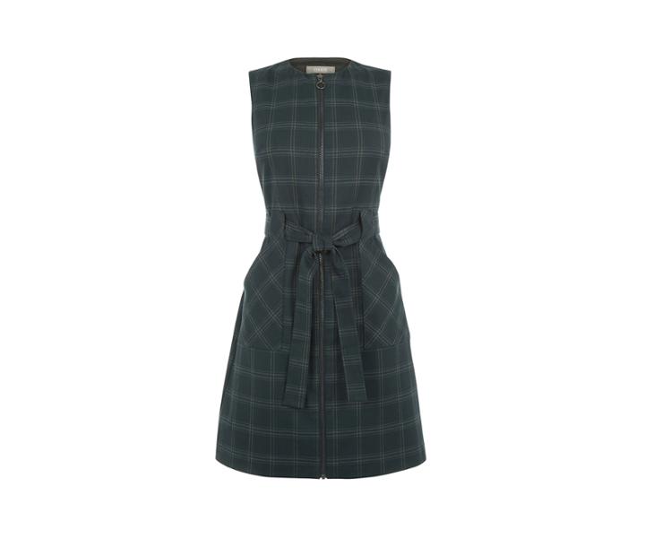 Oasis Check Zip Front Dress