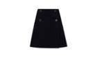 Oasis 4 Button Front Cord Skirt