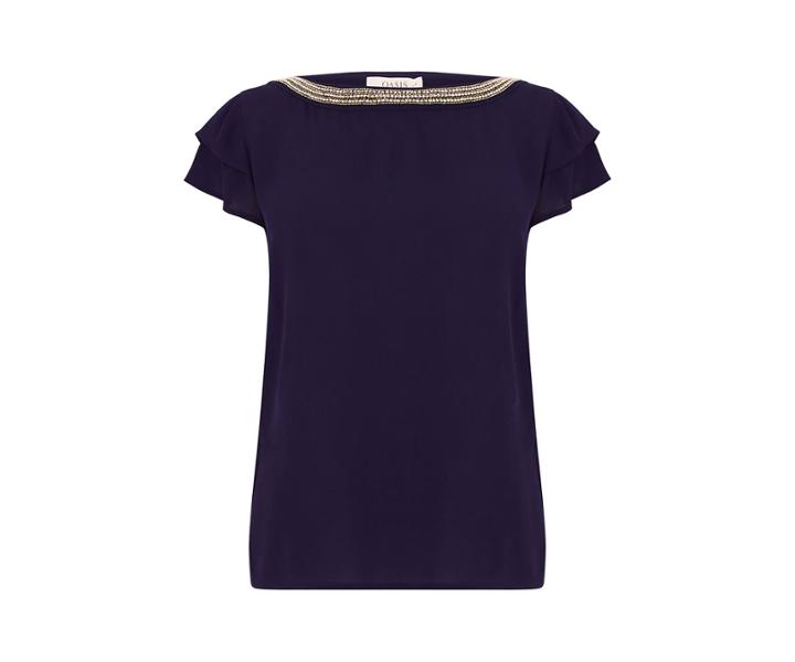 Oasis Embellished Neck Tee