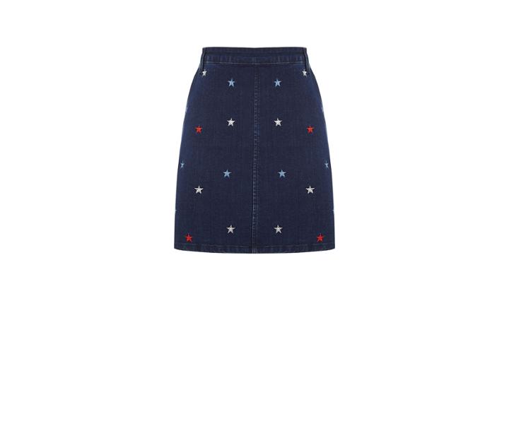 Oasis Star Embroidered Mini Skirt