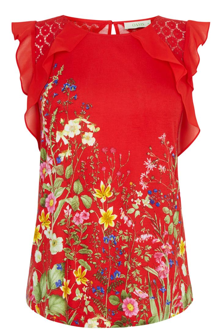 Oasis Chelsea Physic Frill Top