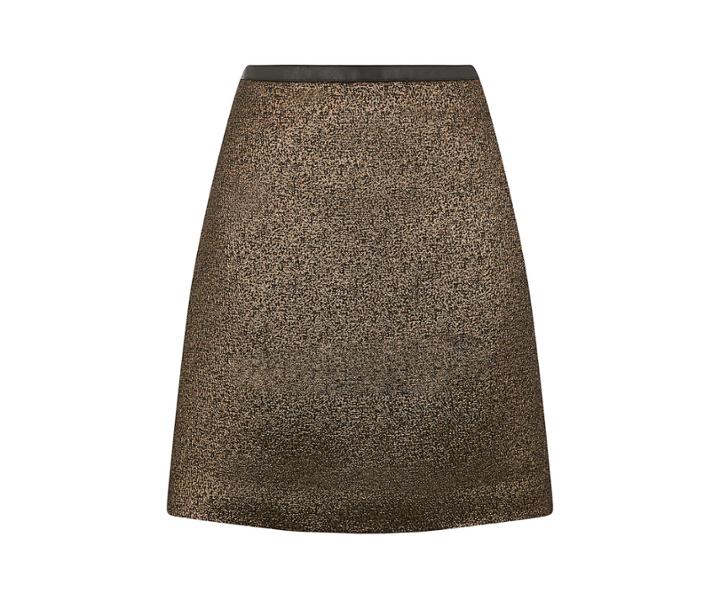 Oasis Poppy Gold Tweed Skirt