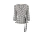 Oasis Prince Of Wales Check Wrap Top