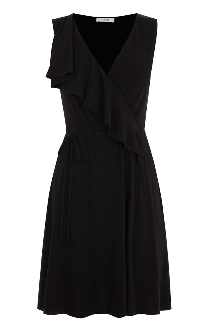 Oasis Ruffle Crepe Dress