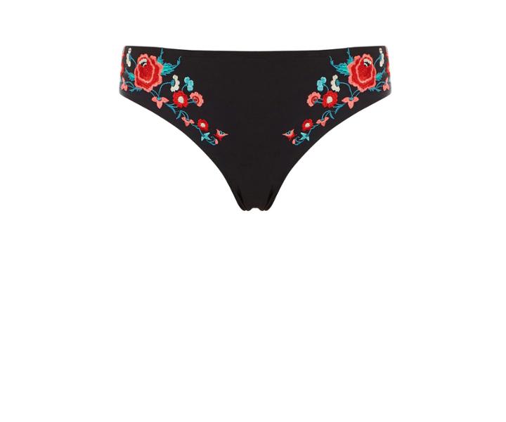 Oasis Embroidered Bikini Bottoms