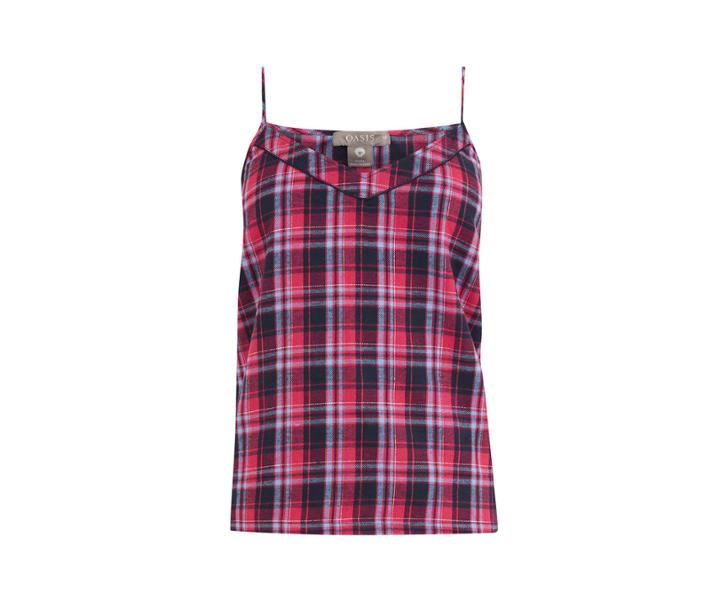 Oasis Brushed Check Cami