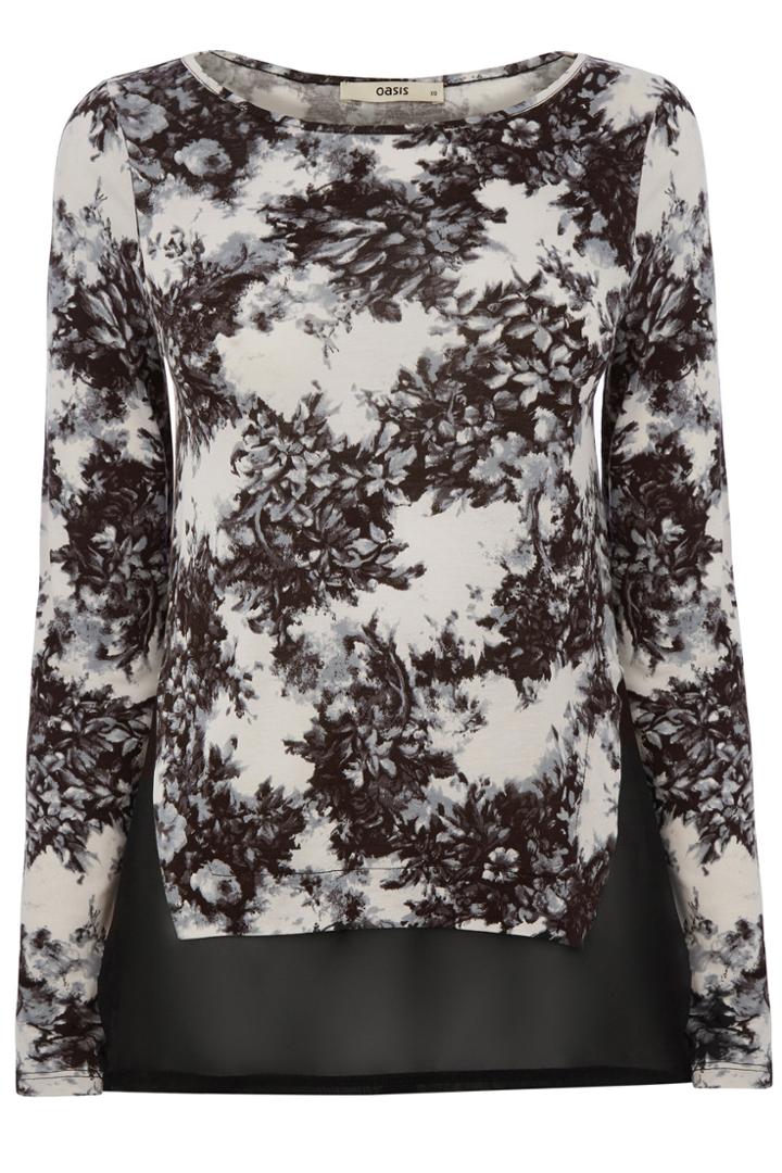 Oasis Brush Stroke Floral Top