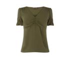Oasis Ruched Front Frill Tea Top