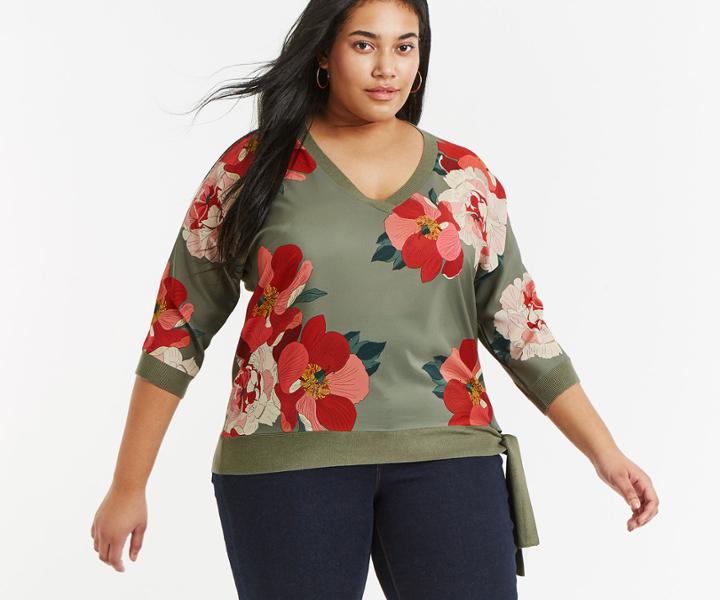 Oasis Curve Woven Floral Jumper