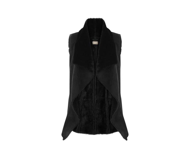 Oasis Faux Shearling Drape Gilet