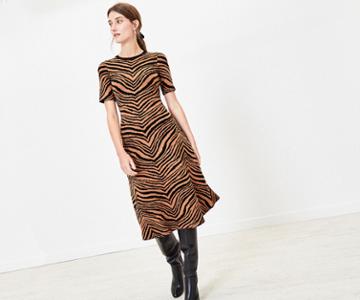 Oasis Tally Tiger Stripe Dress