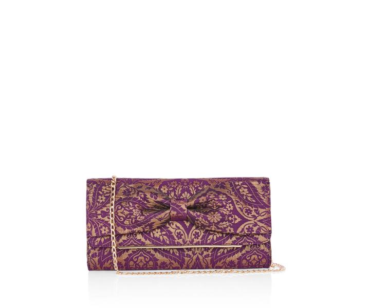 Oasis Brocade Bow Clutch