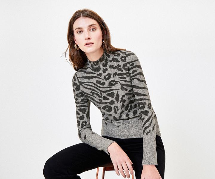 Oasis Leopard Placement Jumper