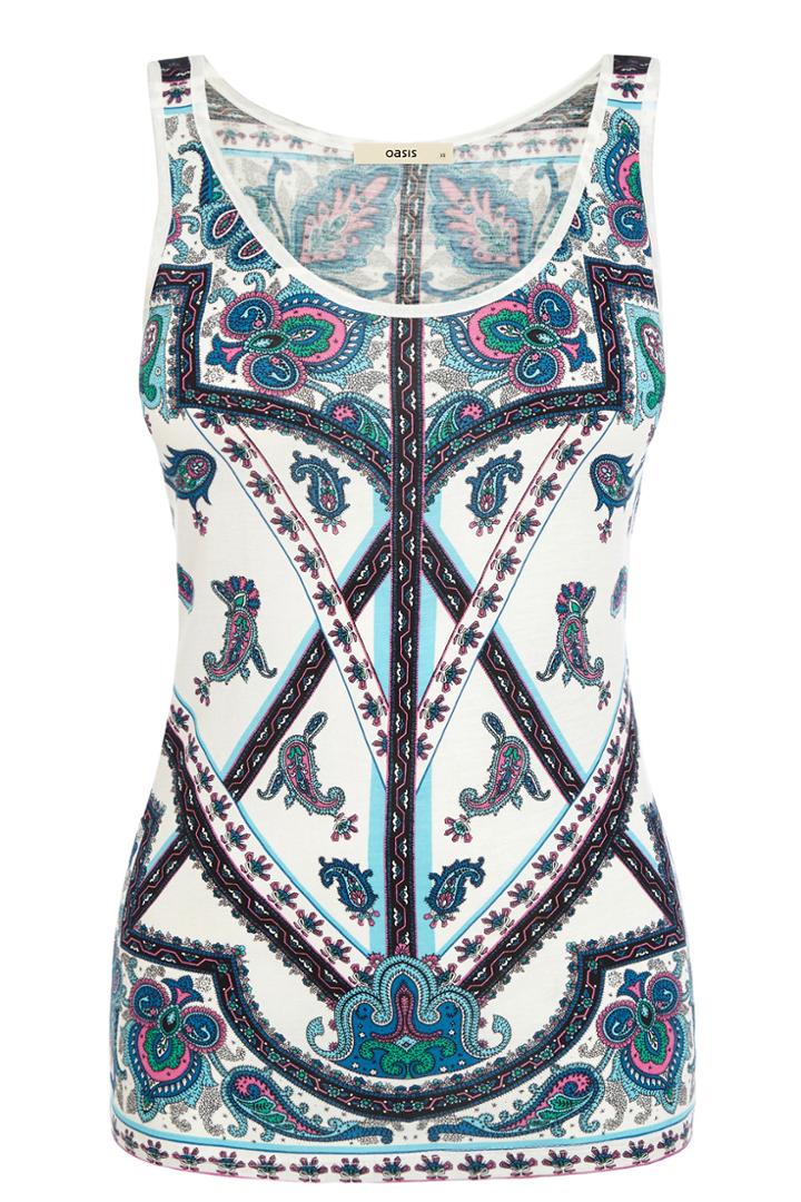 Oasis Emerald Paisley Placement Vest