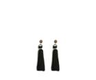 Oasis Elegant Black Tassel Earrings
