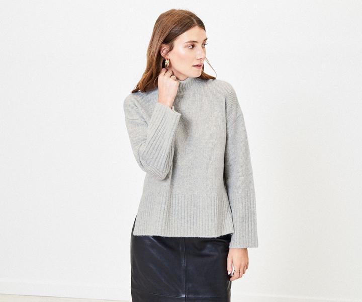 Oasis Ribbed High Neck Jumper