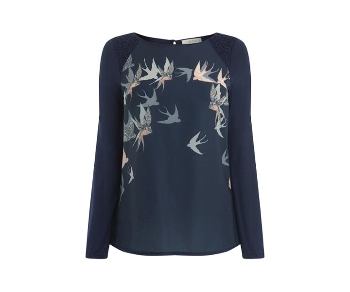 Oasis Sashiko Bird Top