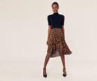 Oasis Leopard Tiered Skirt